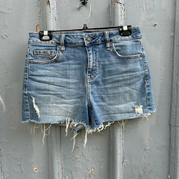 NOT FOR SALE Hidden Distressed Denim Shorts,  size M - Picture 2 of 10